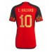 Belgien Eden Hazard #10 Replika Hemma matchkläder VM 2022 Korta ärmar